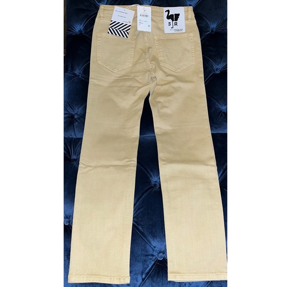 Sandrine Rose xFree People Sunflower Beige Straight Leg Jeans Sz27 - Picture 5 of 16